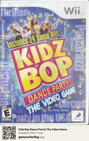 Kidz Bop Dance Party! The Video Game Nintendo Wii, NTSC box front