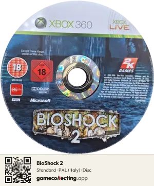 BioShock 2 Xbox 360, PAL disc