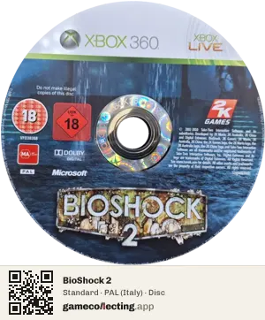BioShock 2 Xbox 360, PAL disc