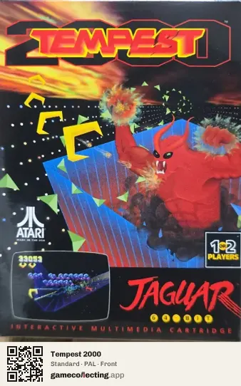 Tempest 2000 Atari Jaguar, PAL box front