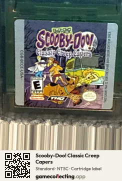 Scooby-Doo! Classic Creep Capers Game Boy Color, NTSC cartridge label