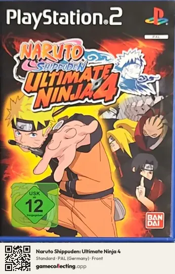 Naruto Shippuden: Ultimate Ninja 4 PlayStation 2, Germany box front