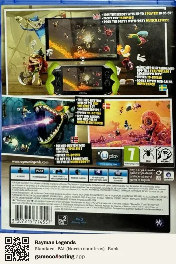 Rayman Legends PlayStation 4, Nordic countries box back