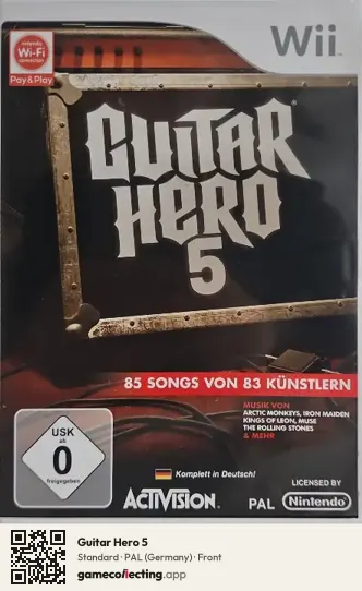 Guitar Hero 5 Nintendo Wii, Germany box front
