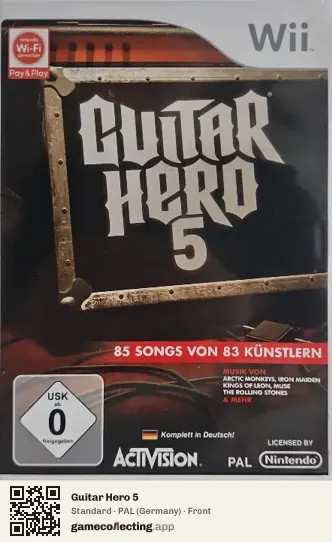 Guitar Hero 5 Nintendo Wii, Germany box front