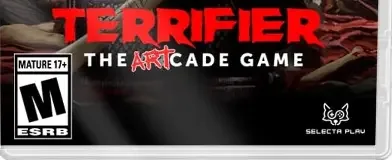 Terrifier: The ARTcade Game, the ESRB box on its front