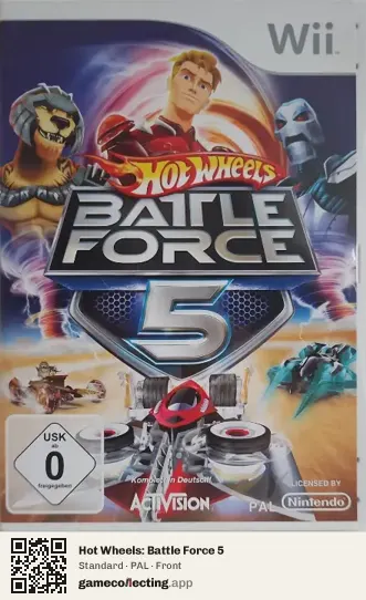 Hot Wheels: Battle Force 5 Nintendo Wii, PAL box front