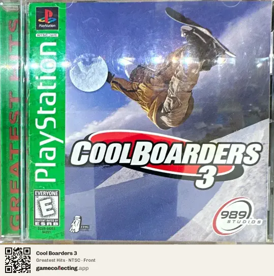 Cool Boarders 3 PlayStation, NTSC box front