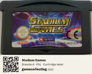Stadium Games Game Boy Advance, PAL cartridge label