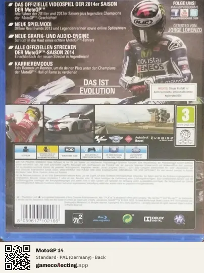 MotoGP 14 PlayStation 4, Germany box back
