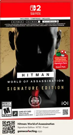 Hitman: World of Assassination Nintendo Switch 2, NTSC box front