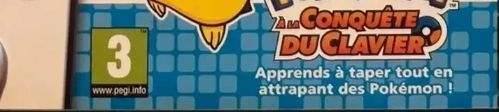Learn with Pokémon: Typing Adventure, the PEGI square on its front