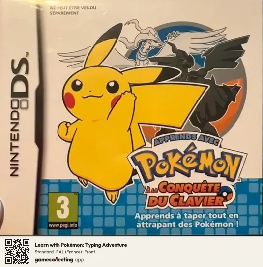 Learn with Pokémon: Typing Adventure Nintendo DS, France box front