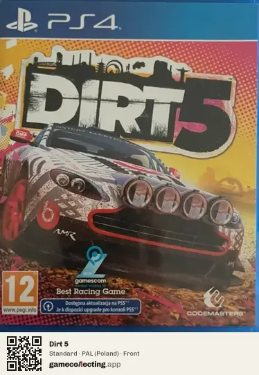 Dirt 5 PlayStation 4, Poland box front