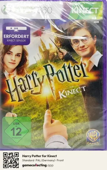 Harry Potter for Kinect Xbox 360, Germany box front
