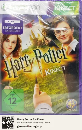 Harry Potter for Kinect Xbox 360, Germany box front