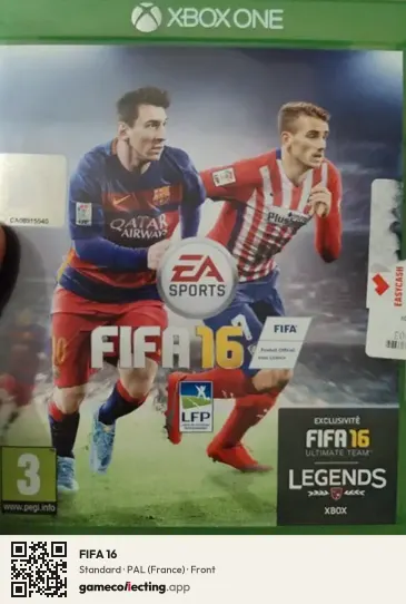 FIFA 16 Xbox One, France box front