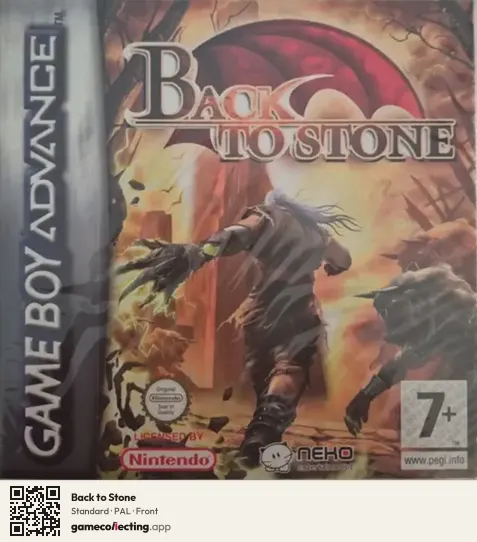 Back to Stone Game Boy Advance, PAL box front