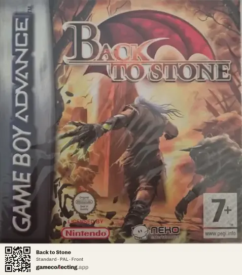 Back to Stone Game Boy Advance, PAL box front