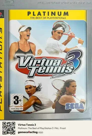 Virtua Tennis 3 PlayStation 3, PAL box front