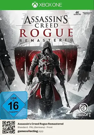 Assassin's Creed Rogue Remastered Xbox One, Germany box front