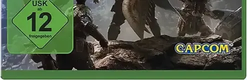 Monster Hunter: World, the USK square on its front