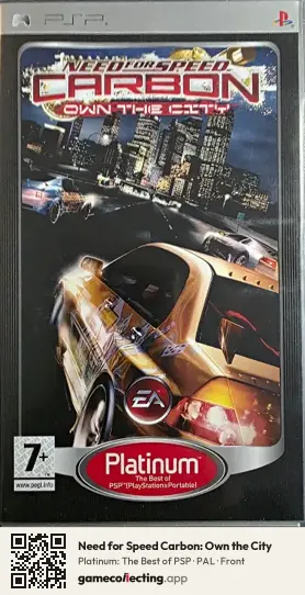 Need for Speed Carbon: Own the City PlayStation Portable, PAL box front