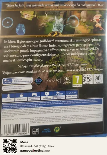 Moss PlayStation 4, Italy box back