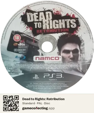 Dead to Rights: Retribution PlayStation 3, PAL disc