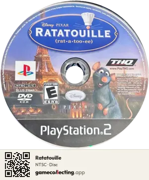 Ratatouille PlayStation 2, NTSC disc