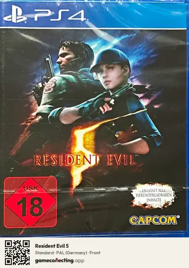 Resident Evil 5 PlayStation 4, Germany box front