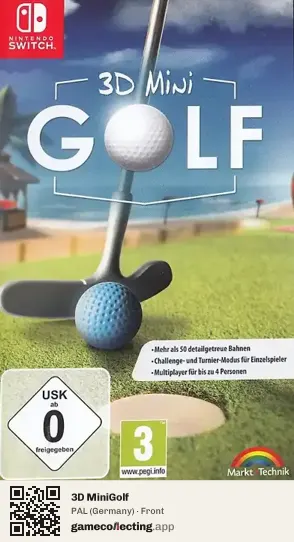 3D MiniGolf Nintendo Switch, Germany box front