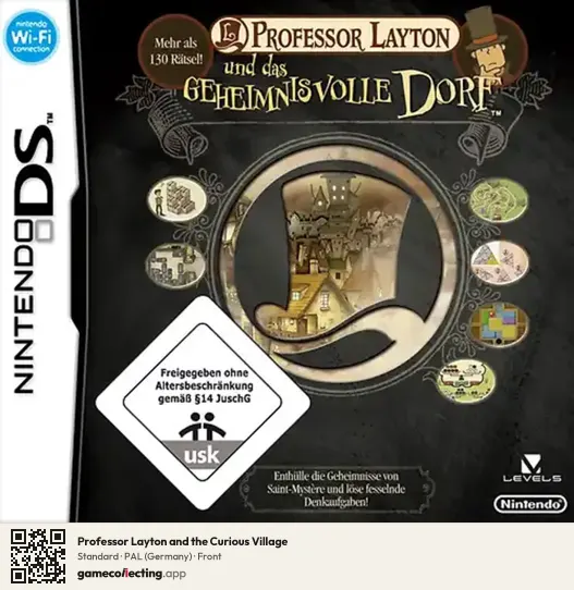 Professor Layton and the Curious Village Nintendo DS, Germany box front