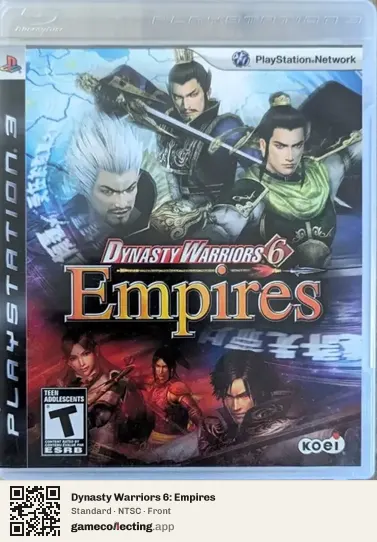 Dynasty Warriors 6: Empires PlayStation 3, NTSC box front