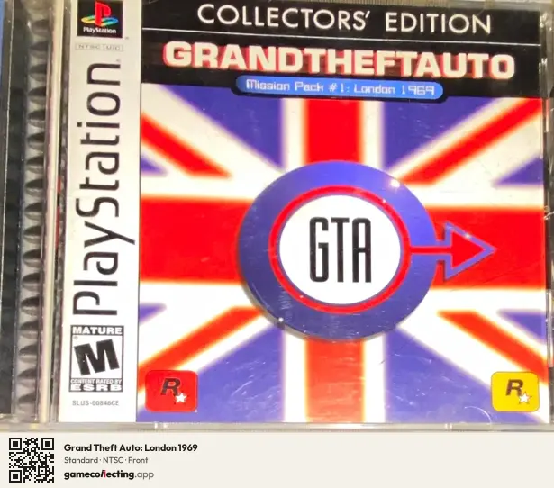 Grand Theft Auto: London 1969 PlayStation, NTSC box front
