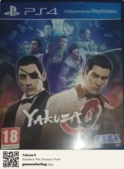 Yakuza 0 PlayStation 4, France box front