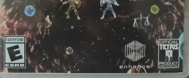 Tetris Effect: Connected, the ESRB box on its front