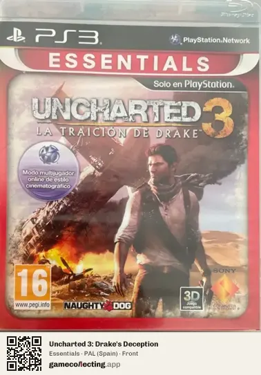 Uncharted 3: Drake's Deception PlayStation 3, Spain box front