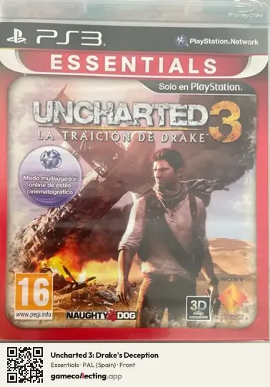 Uncharted 3: Drake's Deception PlayStation 3, Spain box front