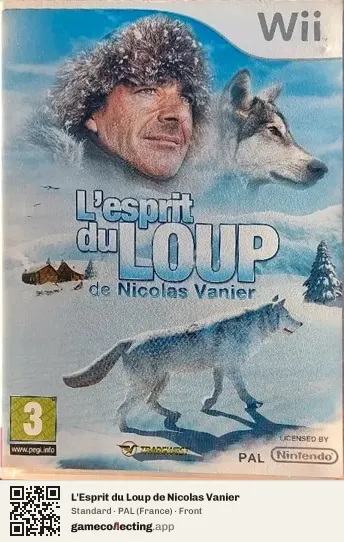L'Esprit du Loup de Nicolas Vanier Nintendo Wii, France box front