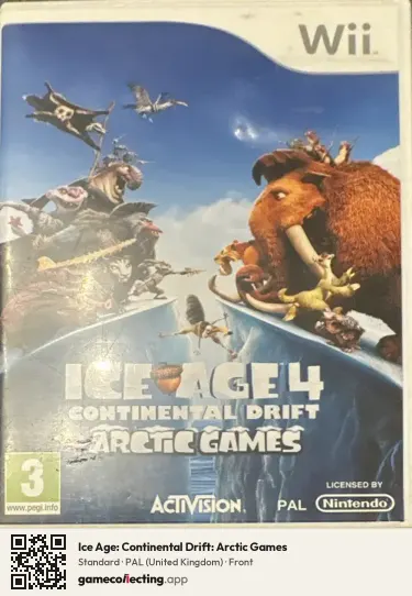 Ice Age: Continental Drift: Arctic Games Nintendo Wii, United Kingdom box front
