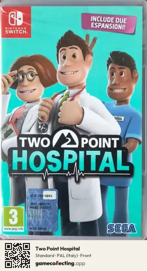 Two Point Hospital Nintendo Switch, Italy box front