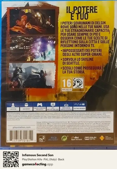 Infamous Second Son PlayStation 4, Italy box back