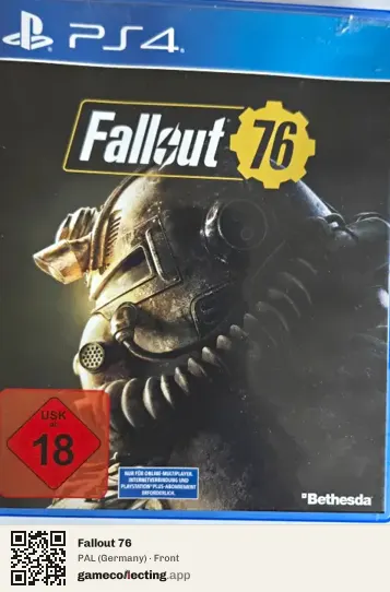 Fallout 76 PlayStation 4, Germany box front