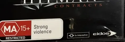 Hitman: Contracts, the Australian classification mark on its front