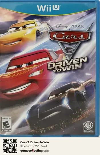 Cars 3: Driven to Win Nintendo Wii U, NTSC box front