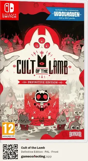 Cult of the Lamb Nintendo Switch, PAL box front