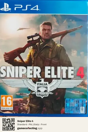 Sniper Elite 4 PlayStation 4, Italy box front