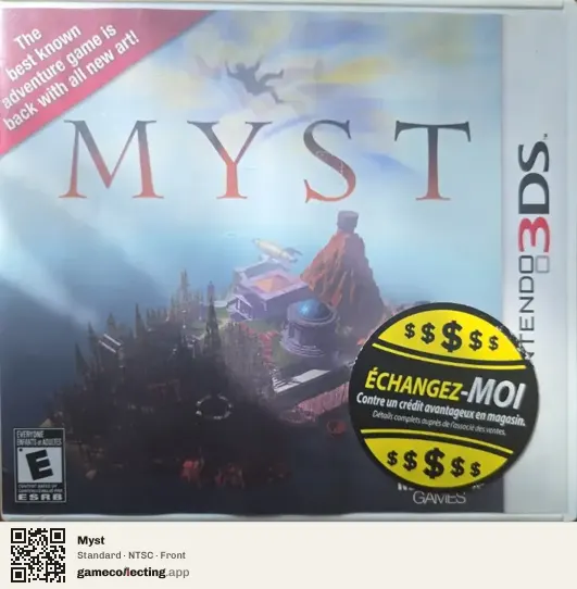 Myst Nintendo 3DS, NTSC box front
