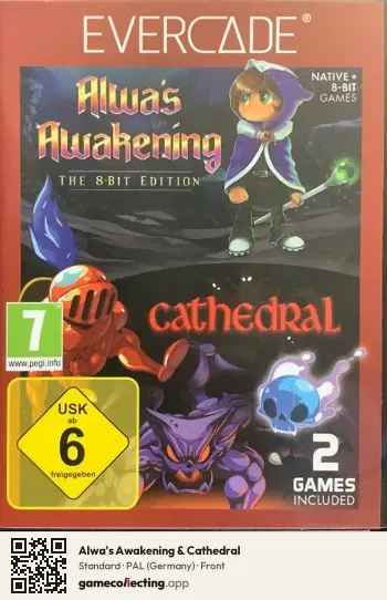 Alwa's Awakening & Cathedral Evercade, Germany box front